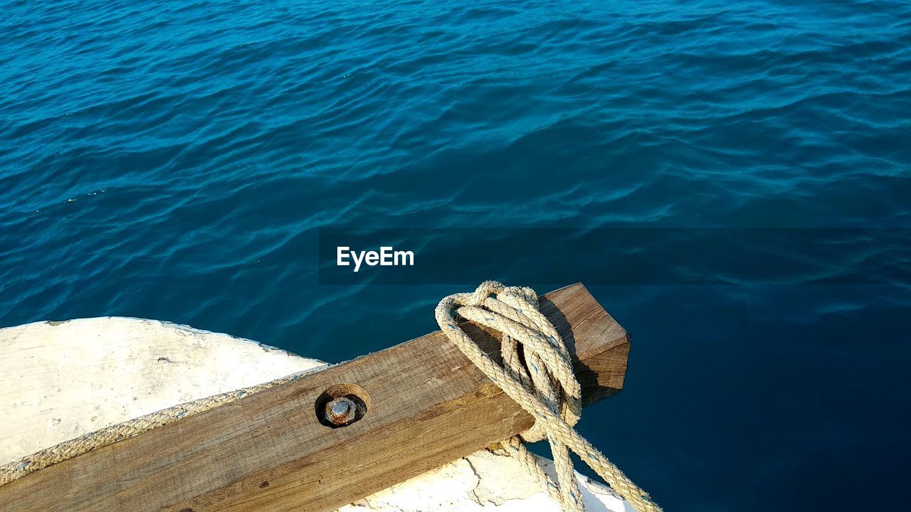 High angle view of pier over sea