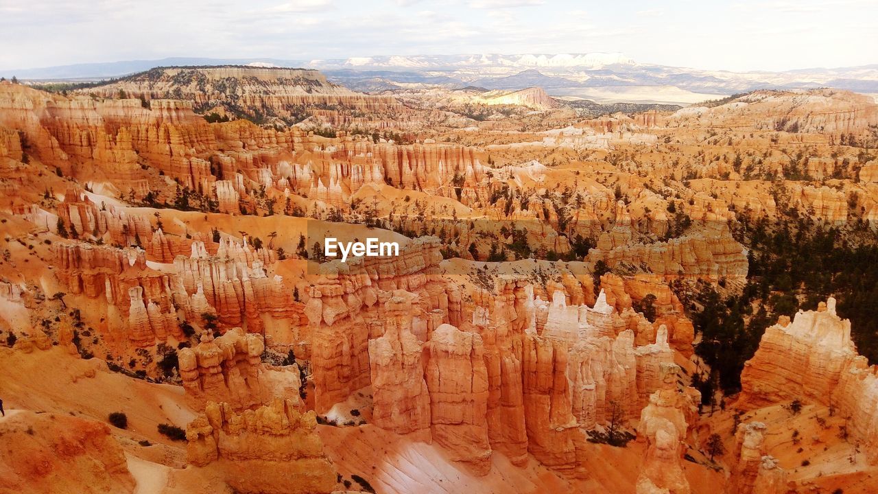 View of rock formations