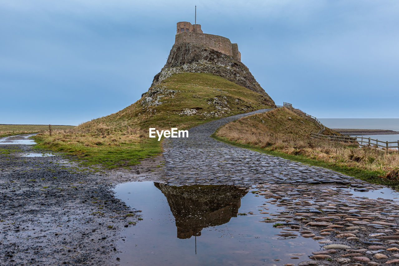 Lindisfarne castle a 16th-century castle on holy island,, northumberland, england