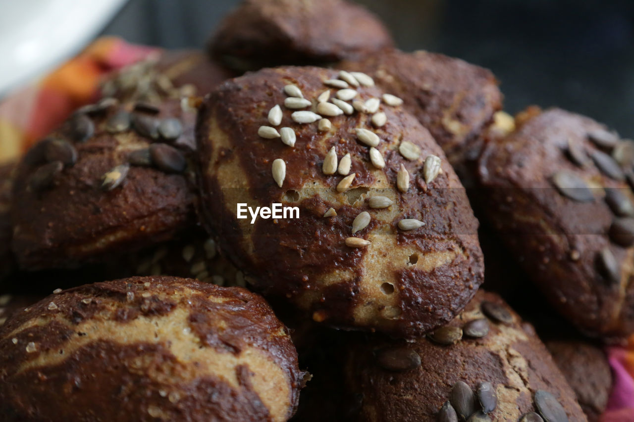 Close-up of chocolate buns