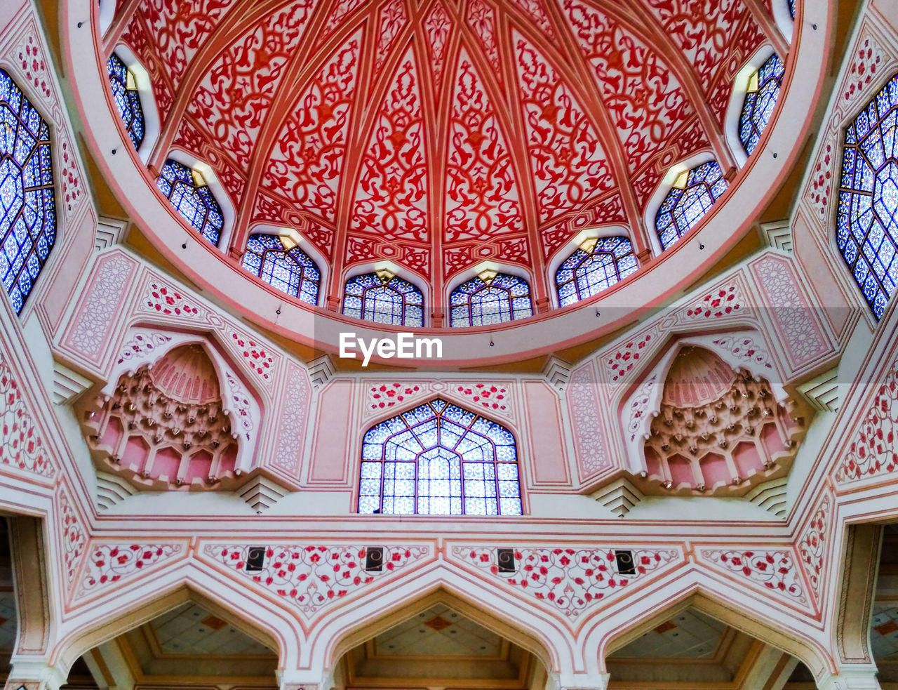 Low angle view of ornate ceiling in building