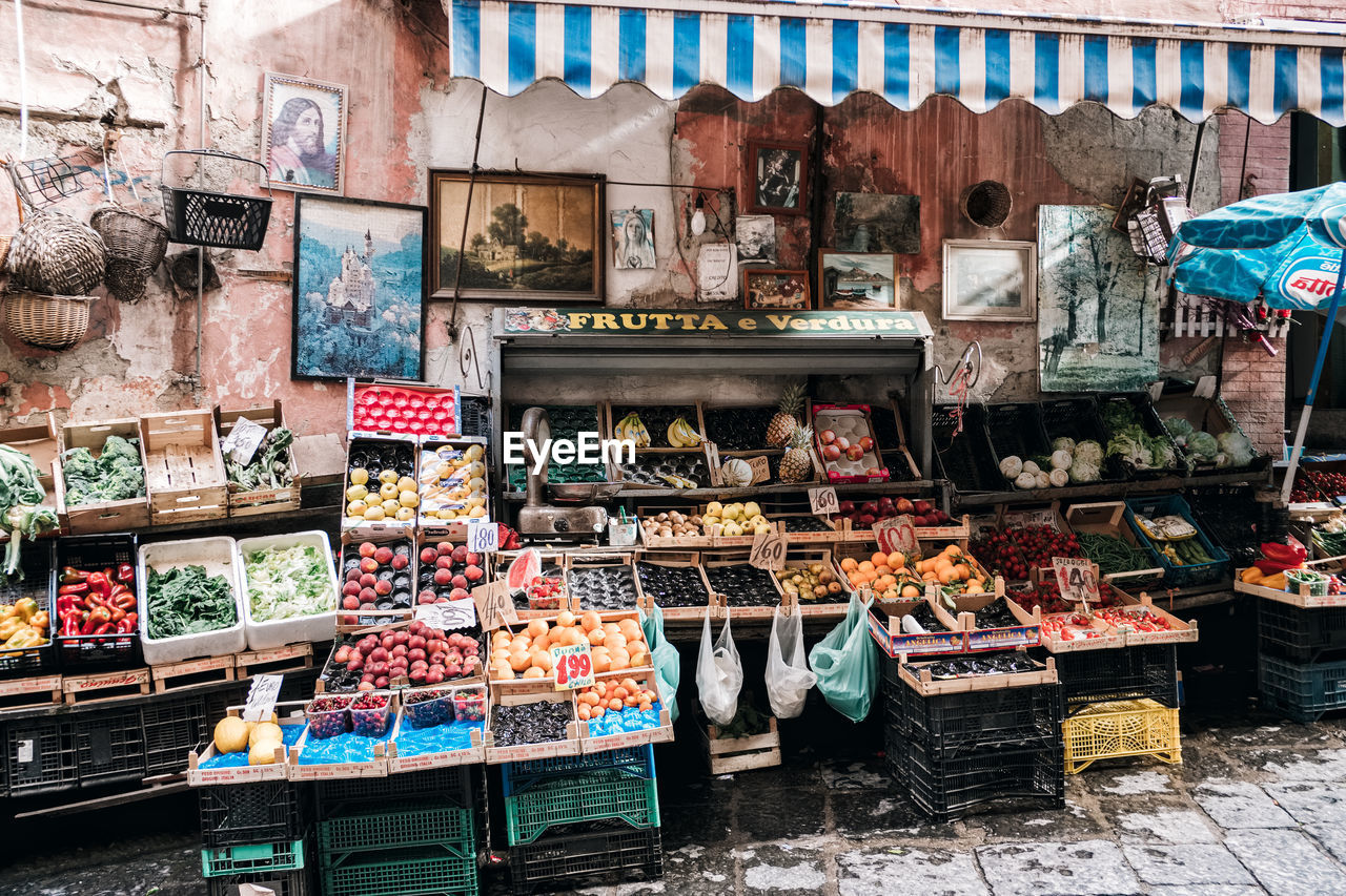 Market stall for sale in store