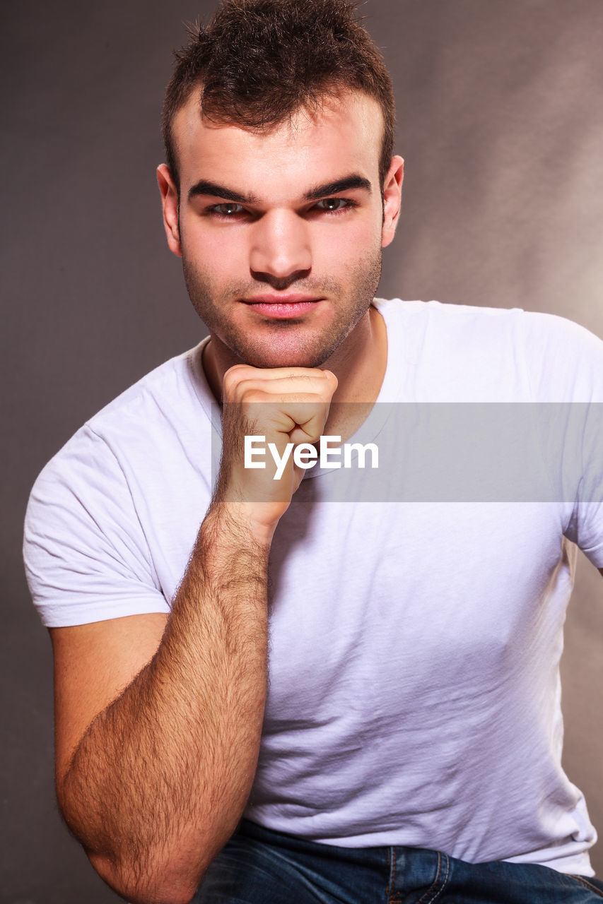 Close-up portrait of young man