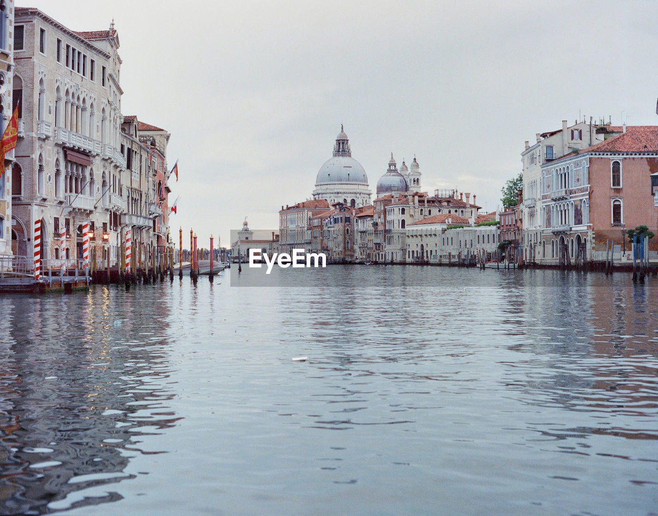 Empty grand canal in venice