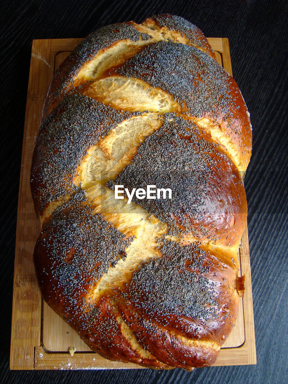 Close-up of challah bread