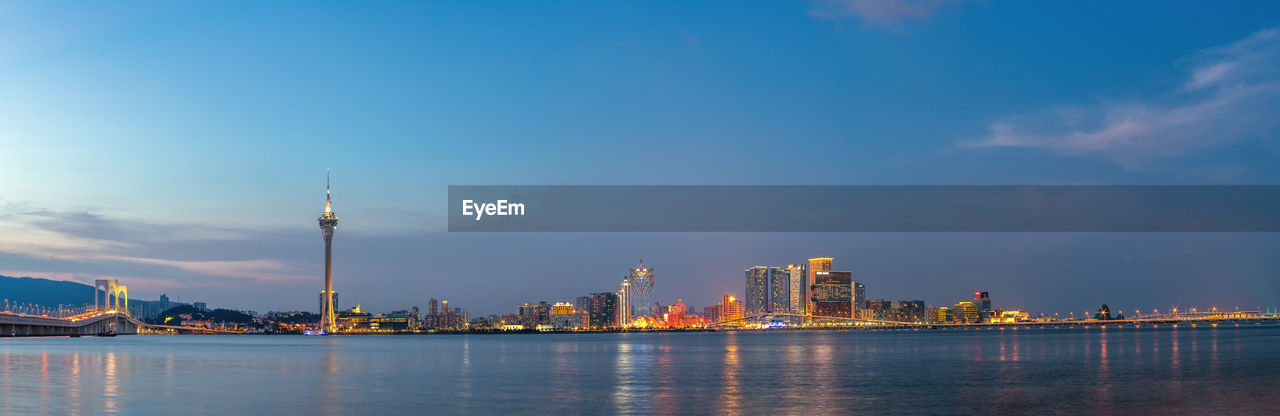 Macau cityscape at evening, macau