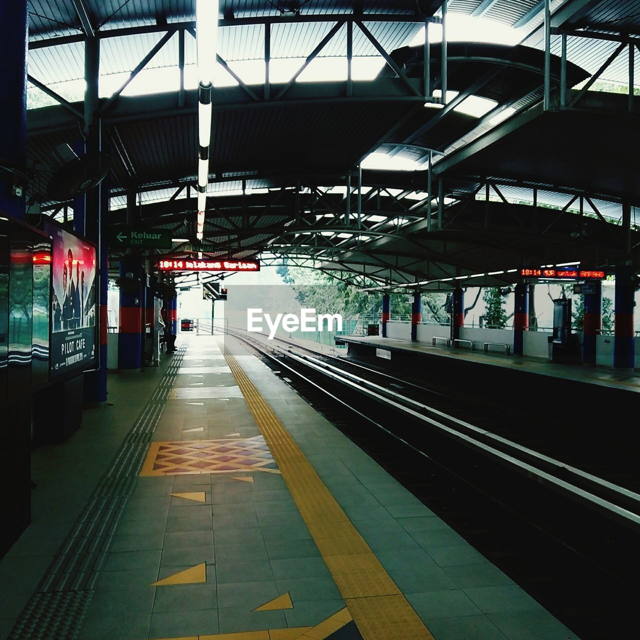 VIEW OF RAILROAD STATION PLATFORM