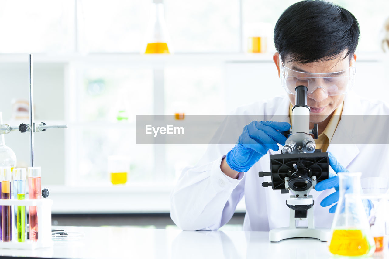 Close-up of scientist in laboratory