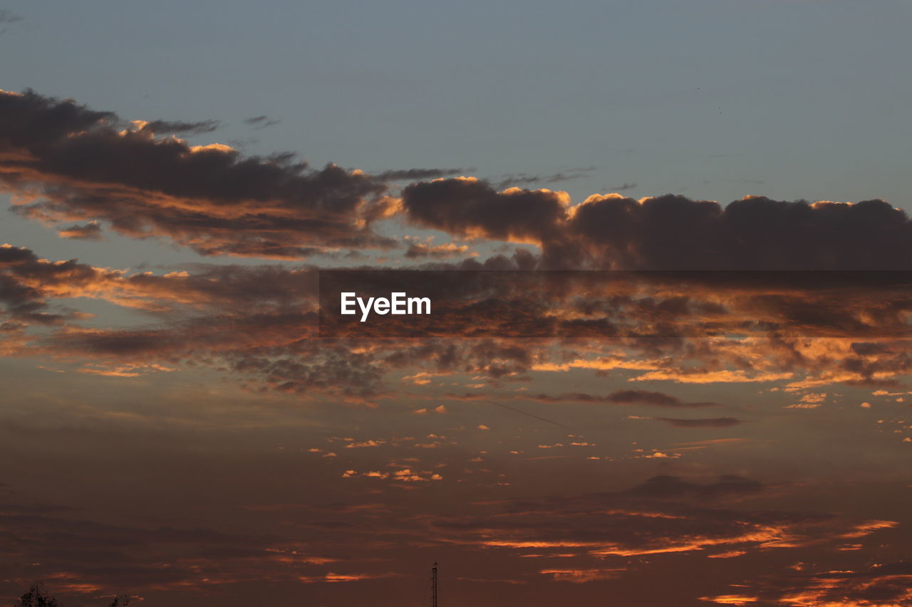 Low angle view of sky during sunset