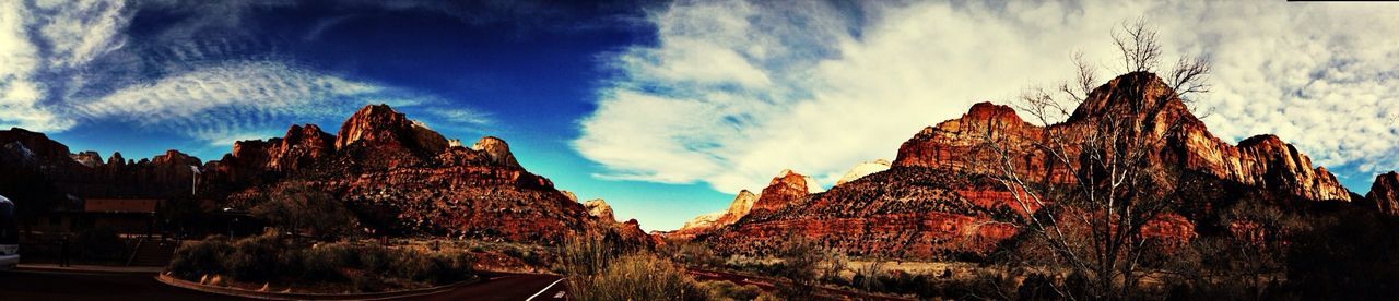 Panoramic view of zion national park