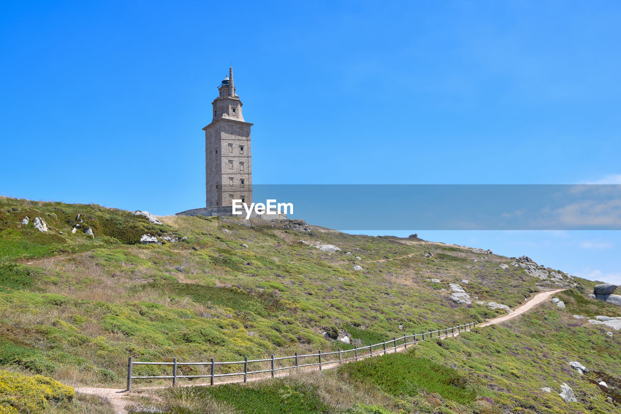 Hercules tower, a corunna. torre de hercules, la coruña, galicia, spain.