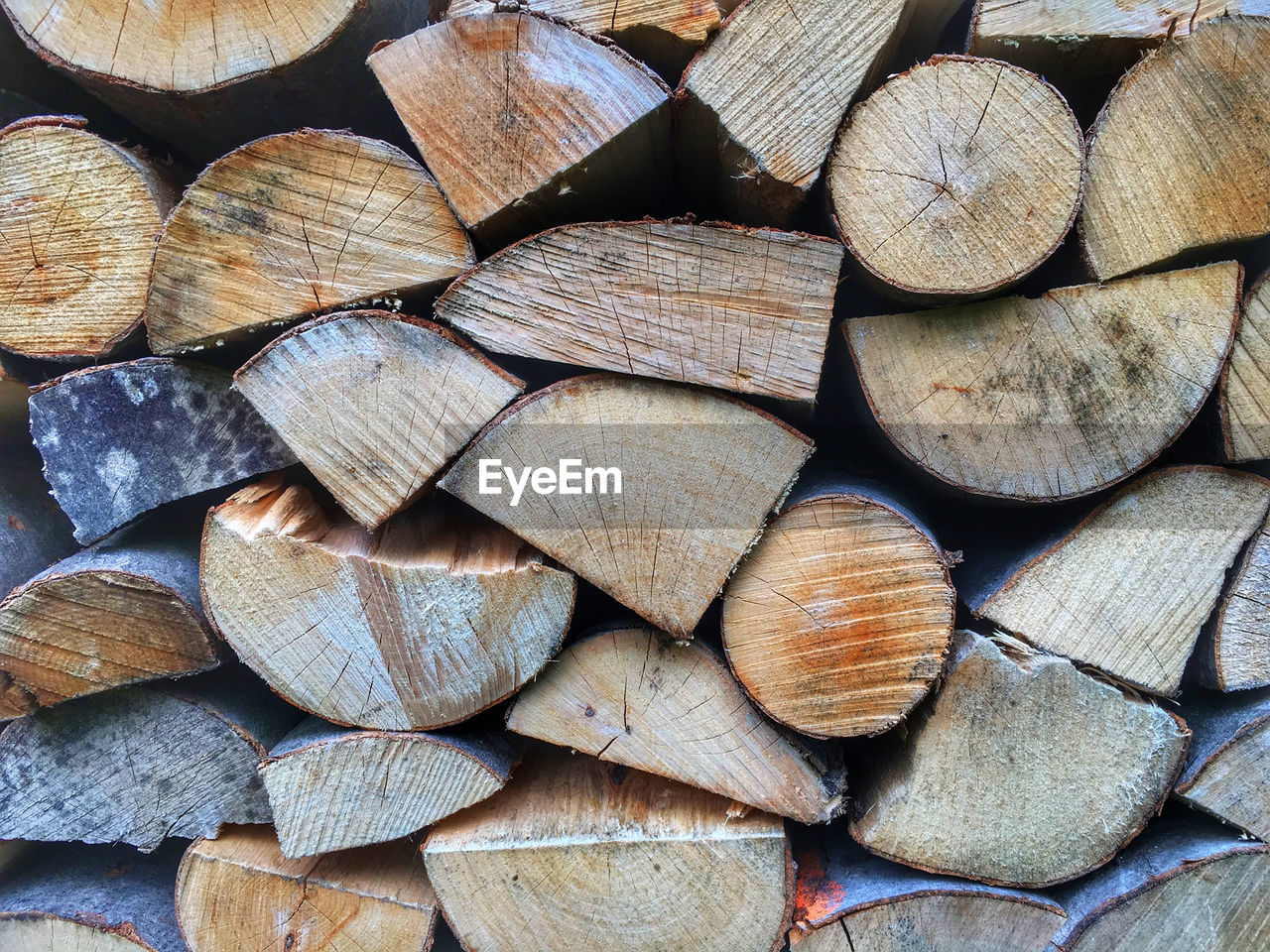 Full frame shot of logs