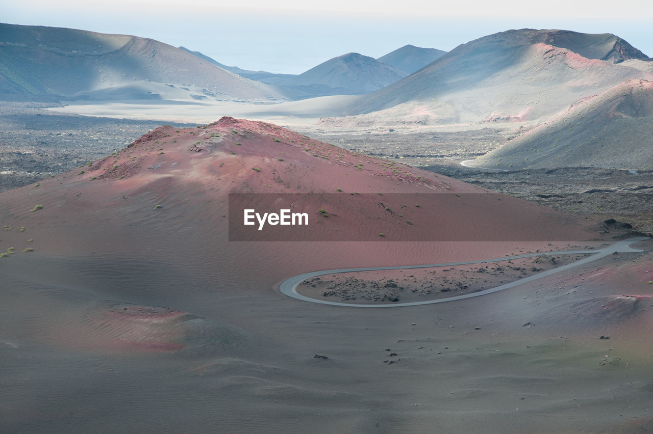 Aerial view of a desert