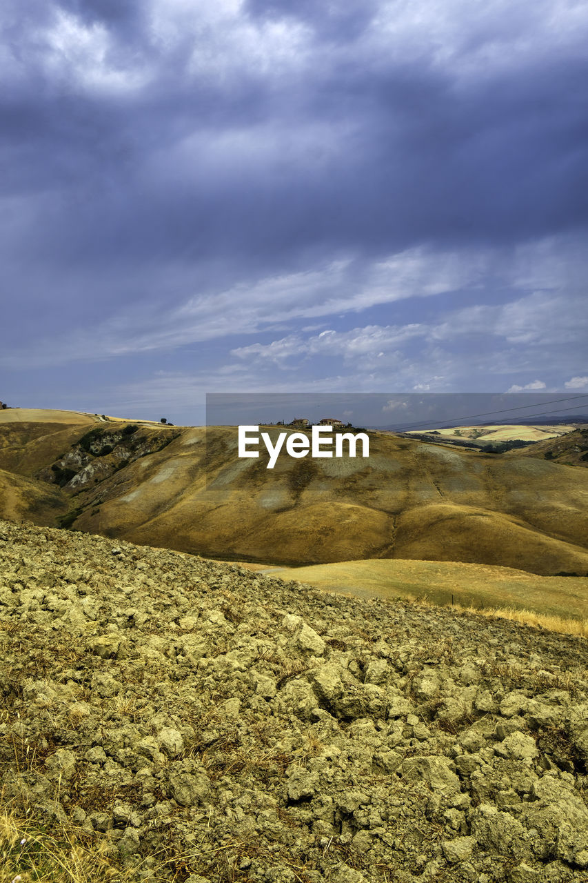 scenic view of land against sky