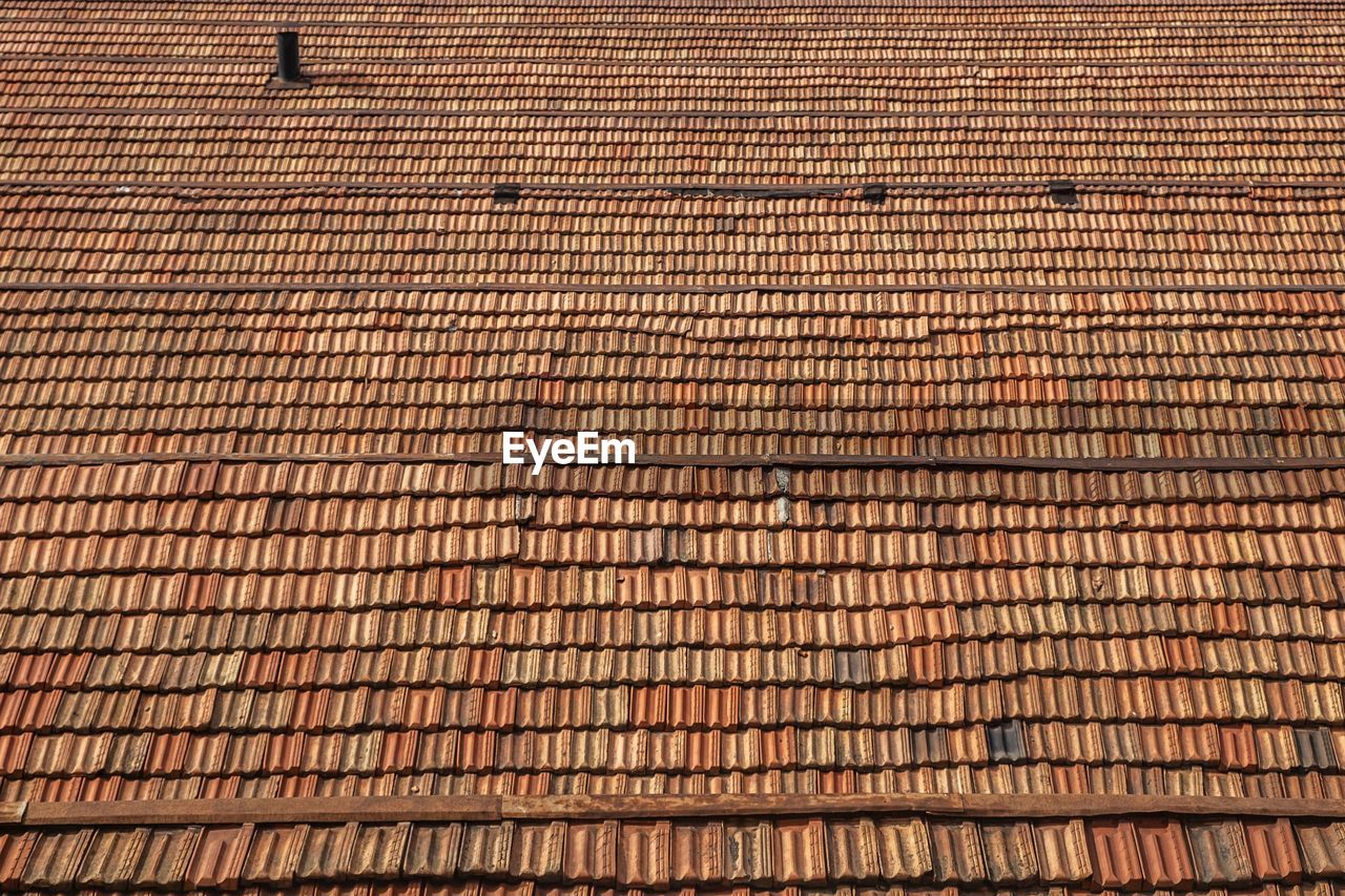 Full frame shot of roof tiles