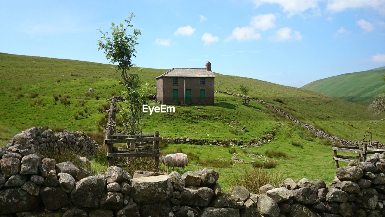 Built structure on countryside landscape