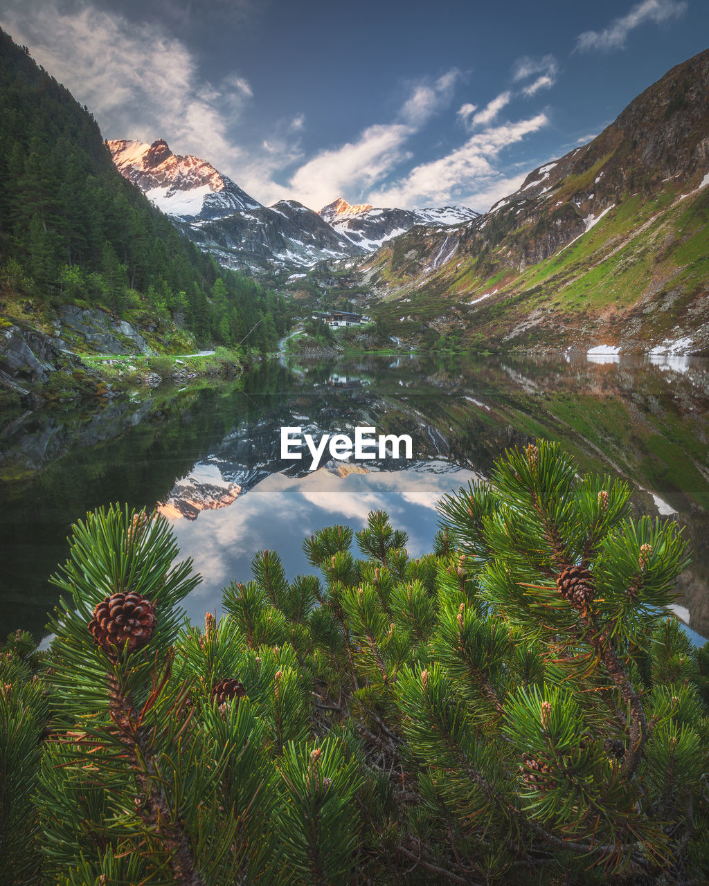 Mountain landscapes from austrian alps in springtime.