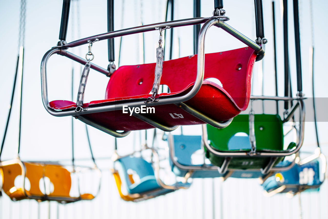 Close-up of amusement park ride