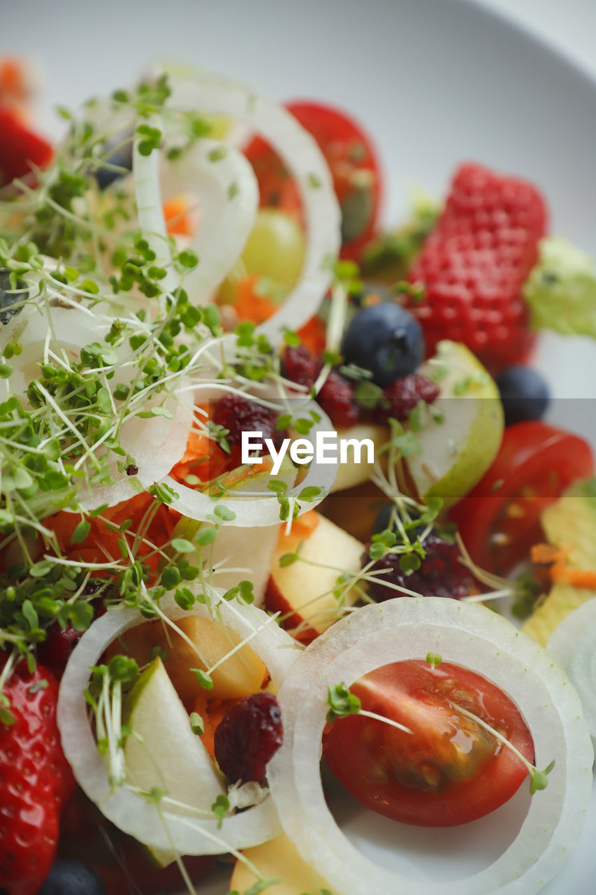 Close-up of salad served in plate