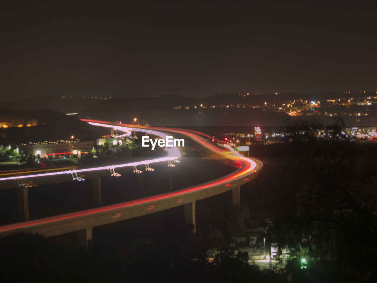 LIGHT TRAILS IN CITY