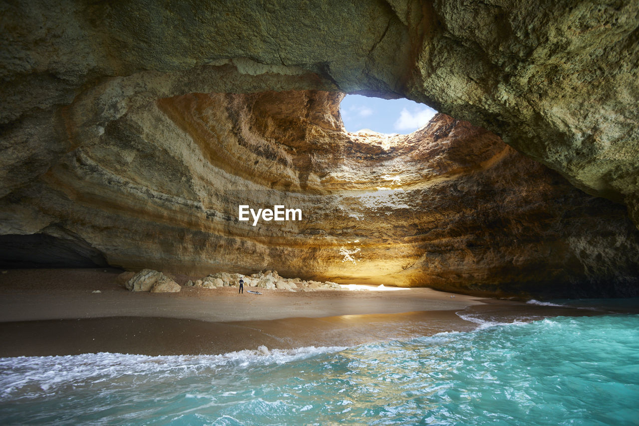 Rock formations at beach