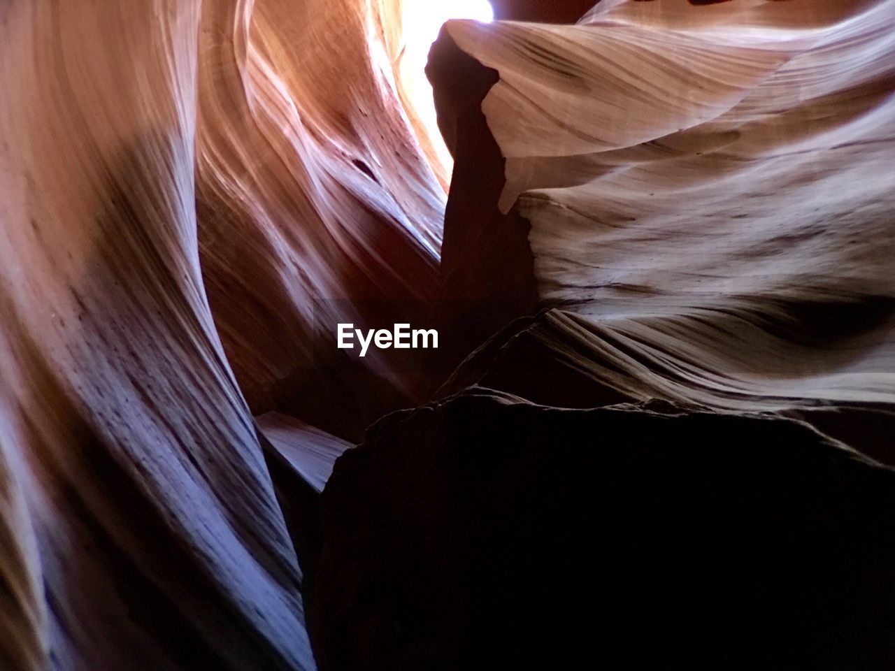 Low angle view of antelope canyon