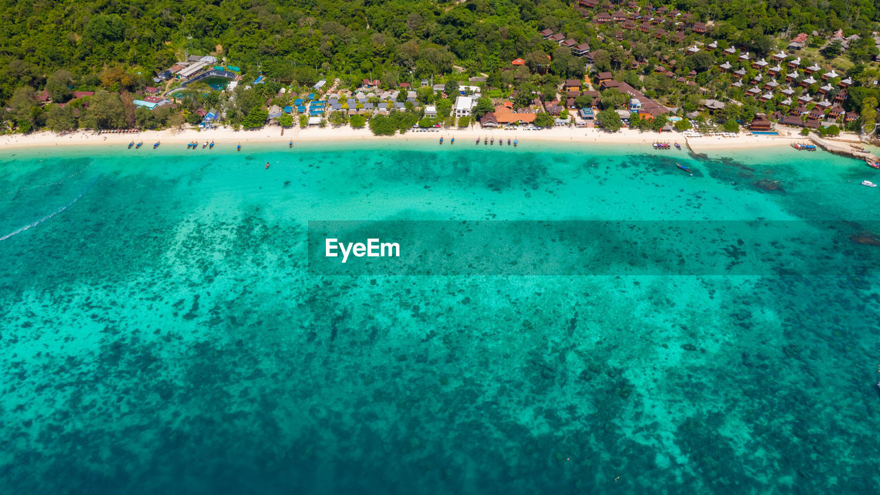 View of swimming pool in sea