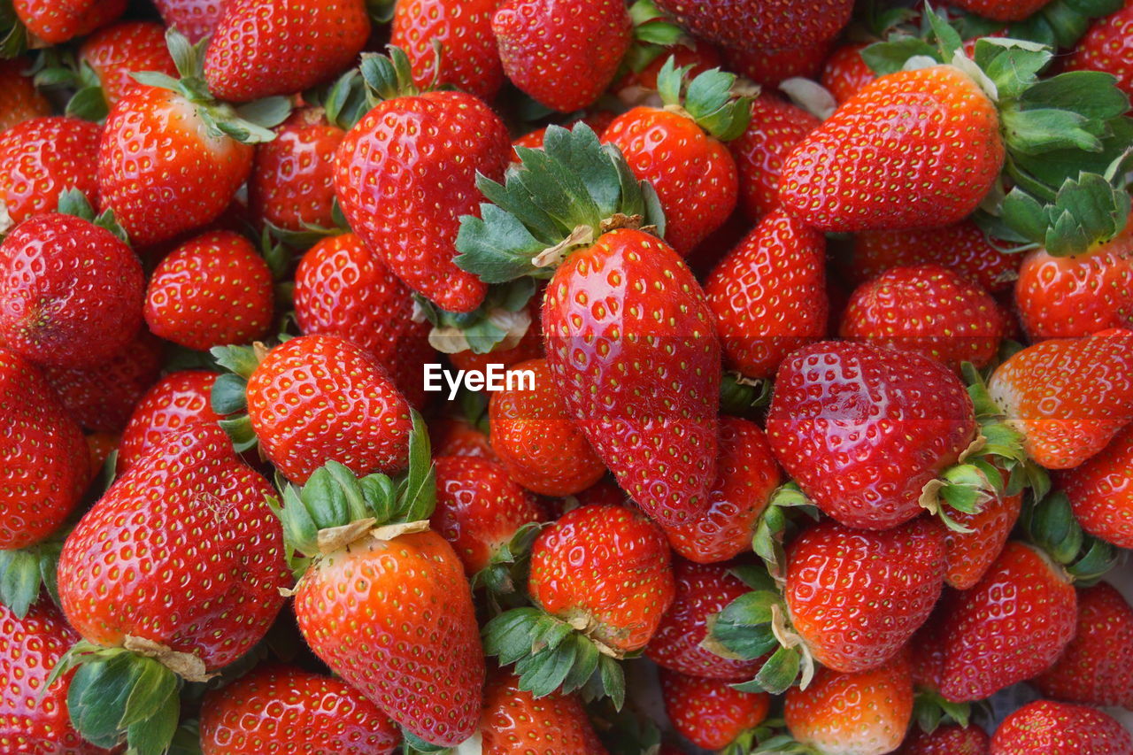 Full frame shot of strawberries