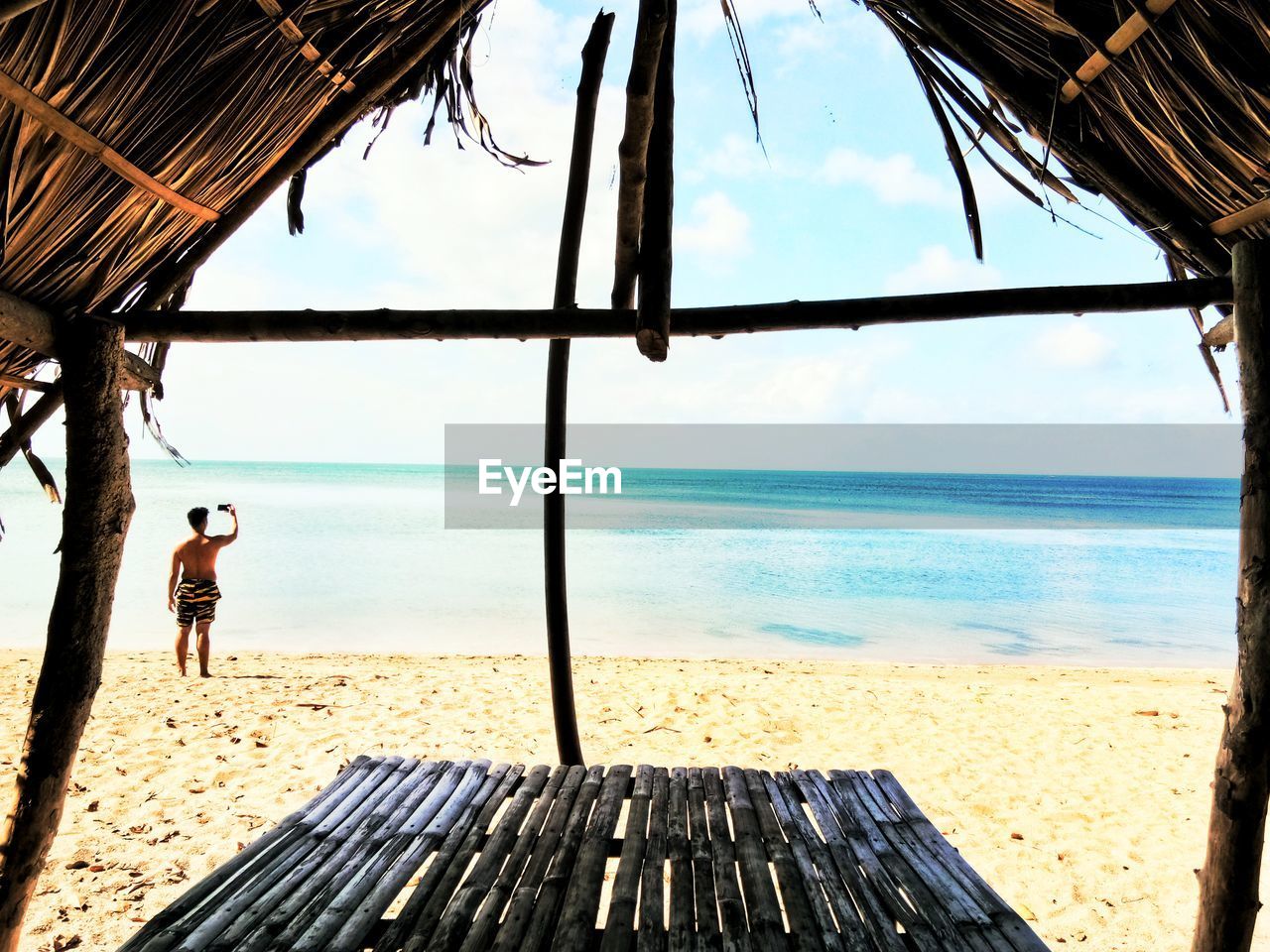 Beach seen from hut