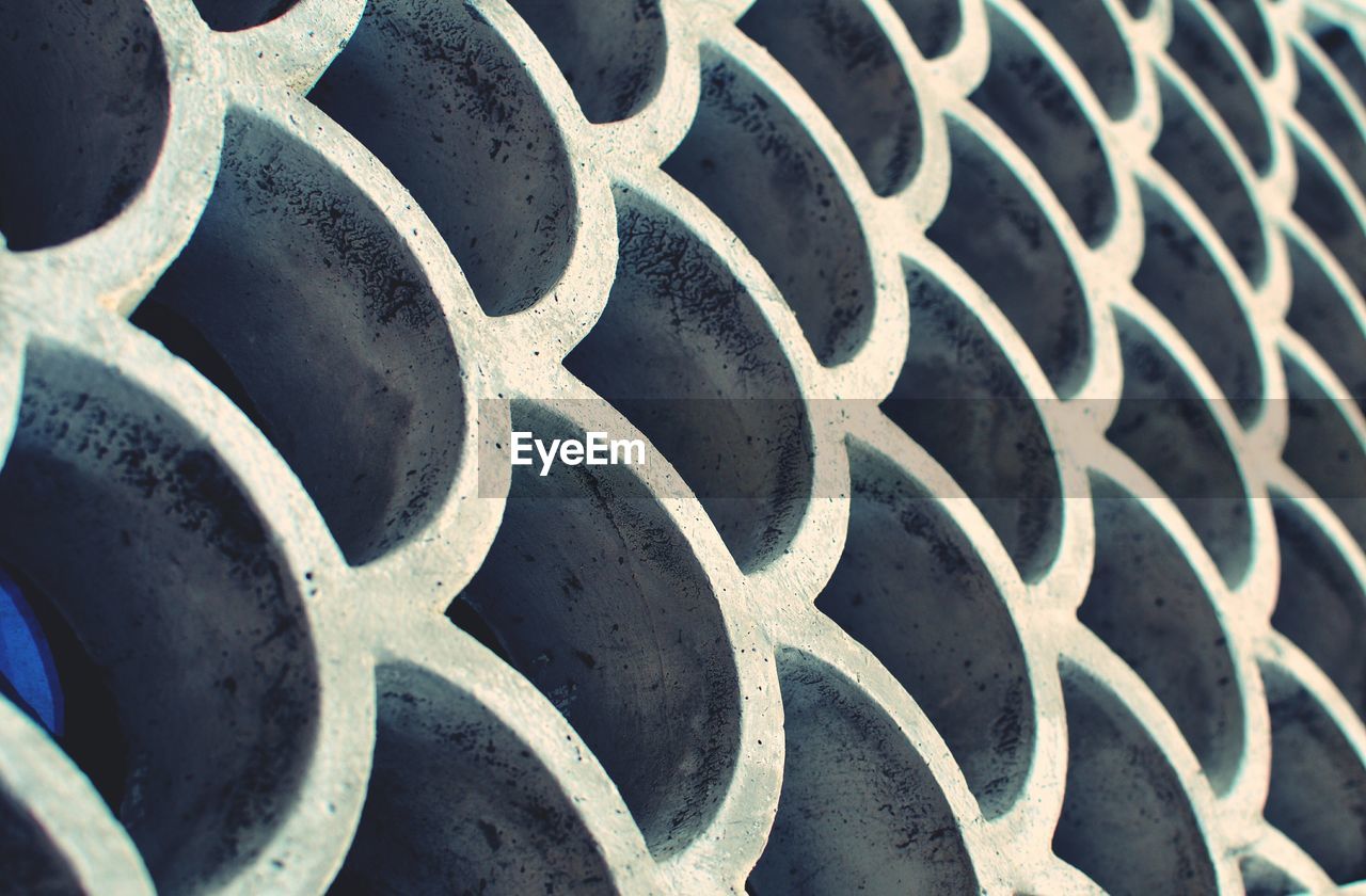 FULL FRAME SHOT OF METAL FENCE WITH PATTERN