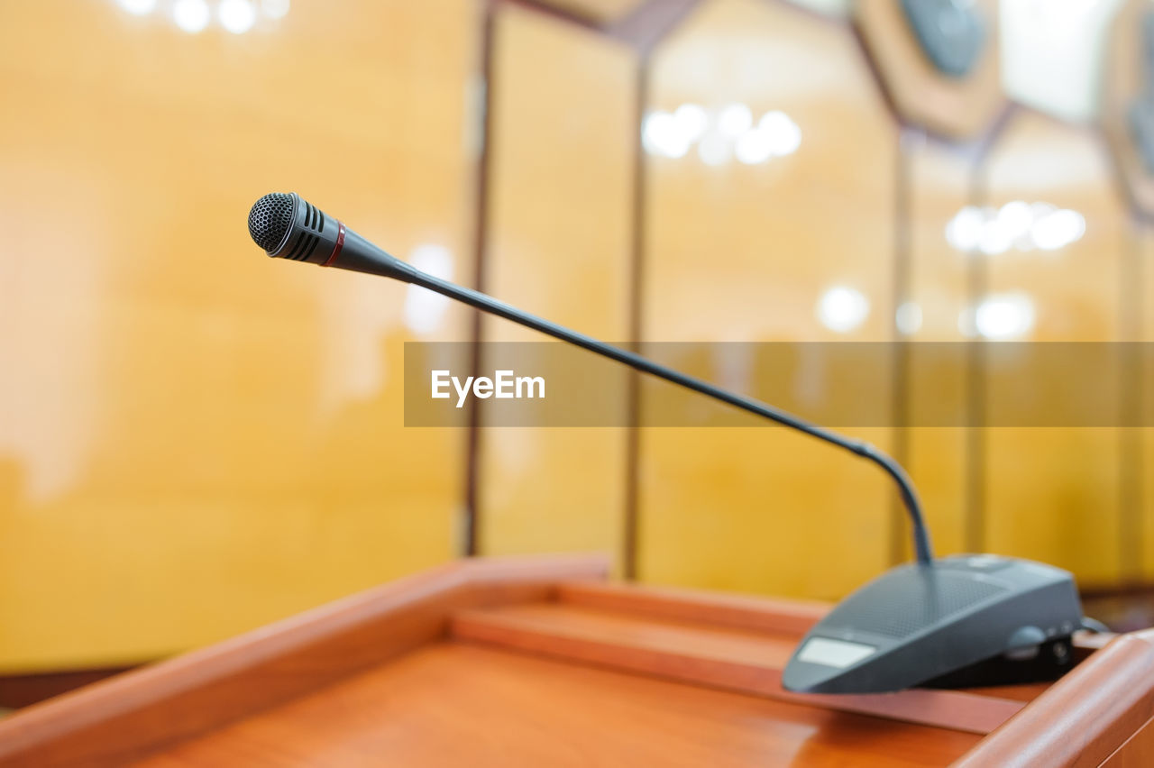 Microphone in auditorium