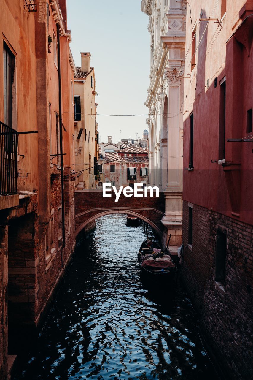 Canal amidst buildings in city