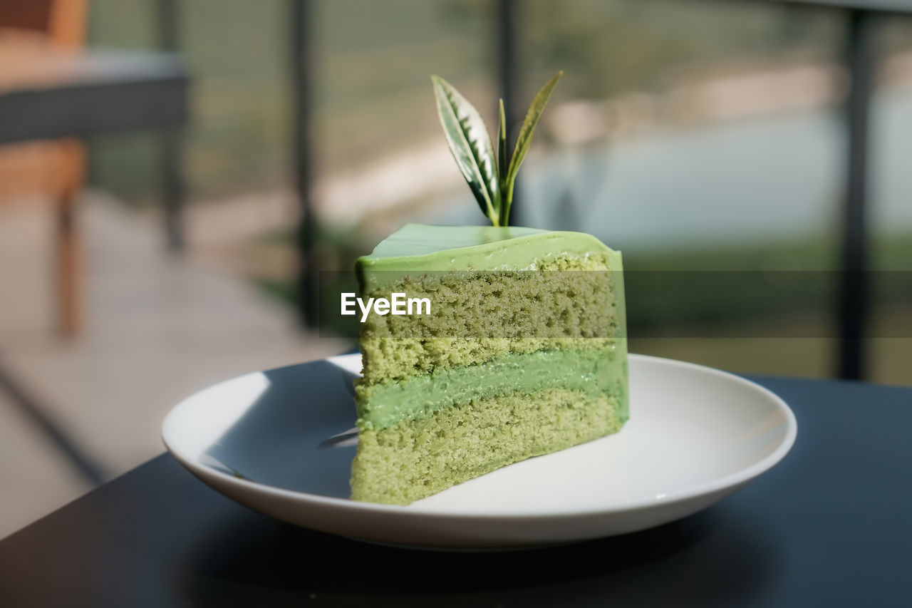 CLOSE-UP OF CAKE SERVED ON PLATE