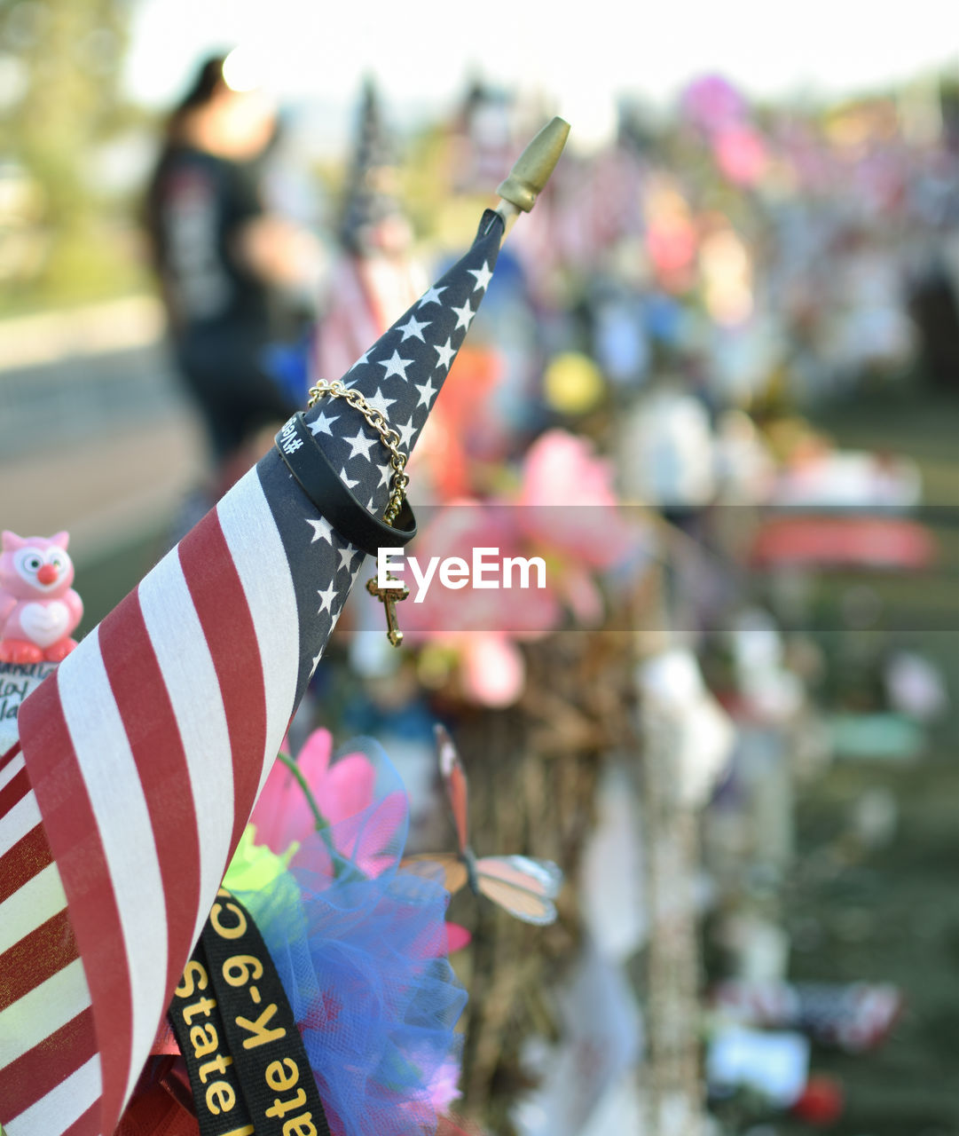 Close-up of american flag