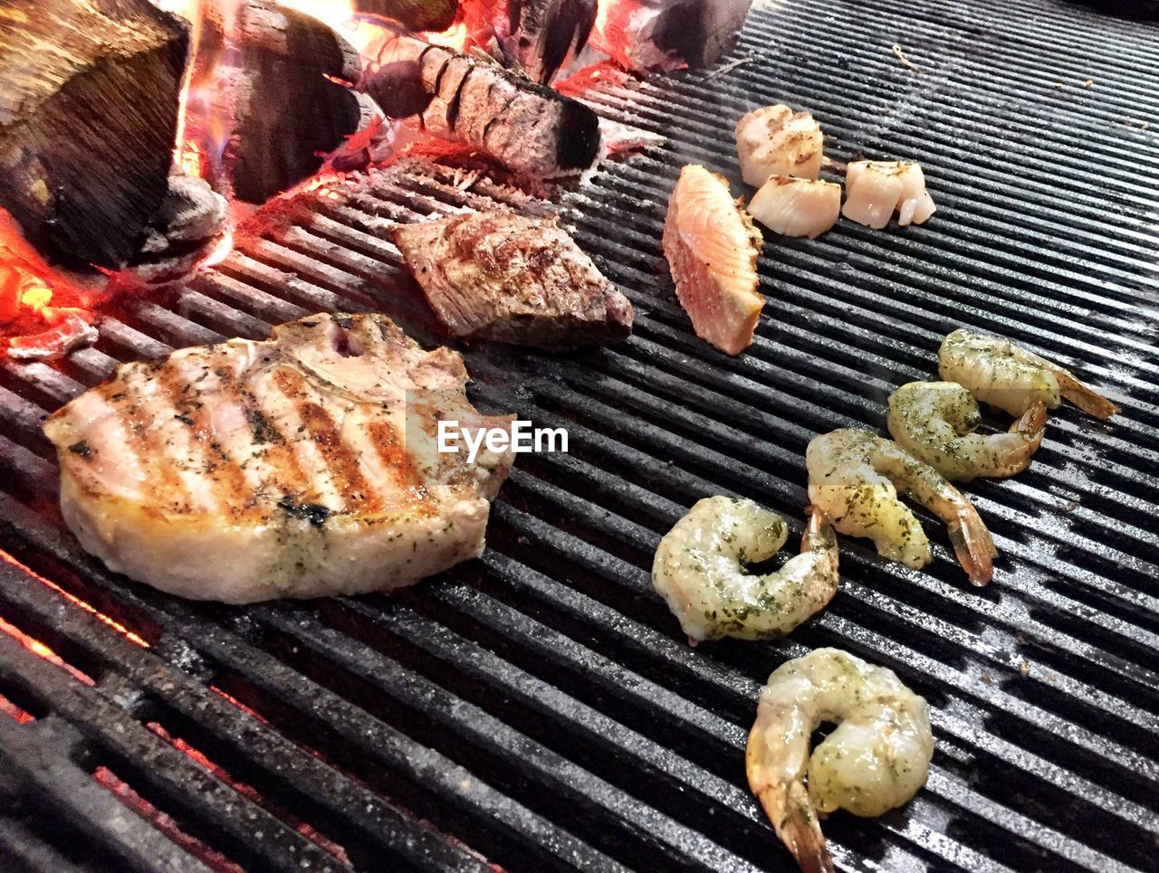 Various proteins on the woodfired grill