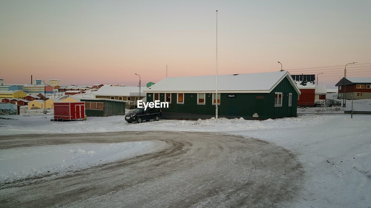 HOUSES ON BEACH DURING WINTER