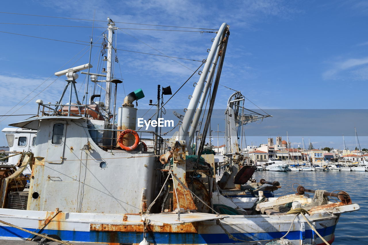 Boats in harbor