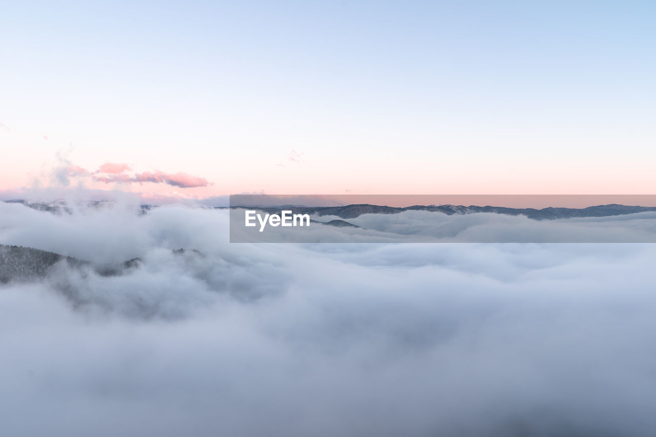 Scenic view of cloudscape against sky during sunset