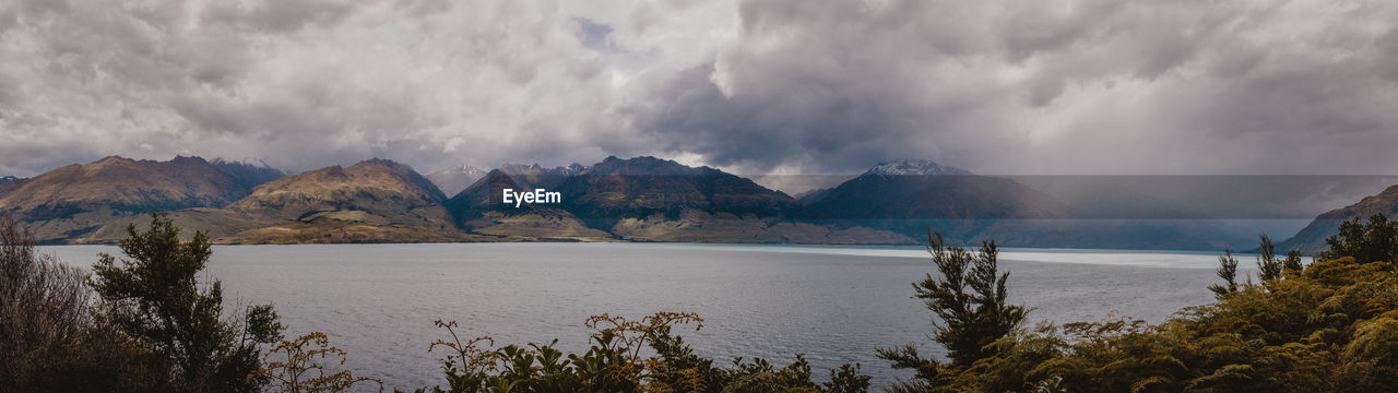 Panoramic view of lake against sky