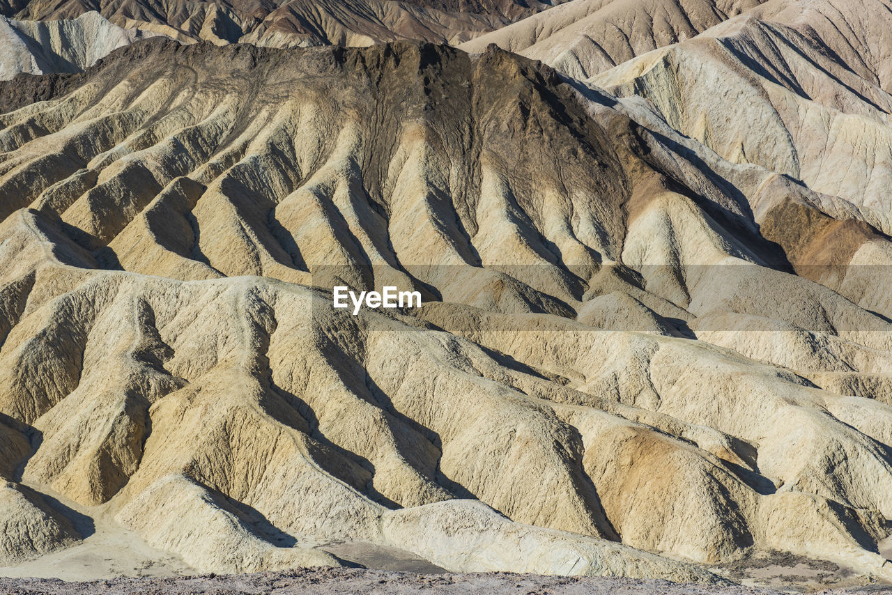 Full frame shot of rock formations in desert