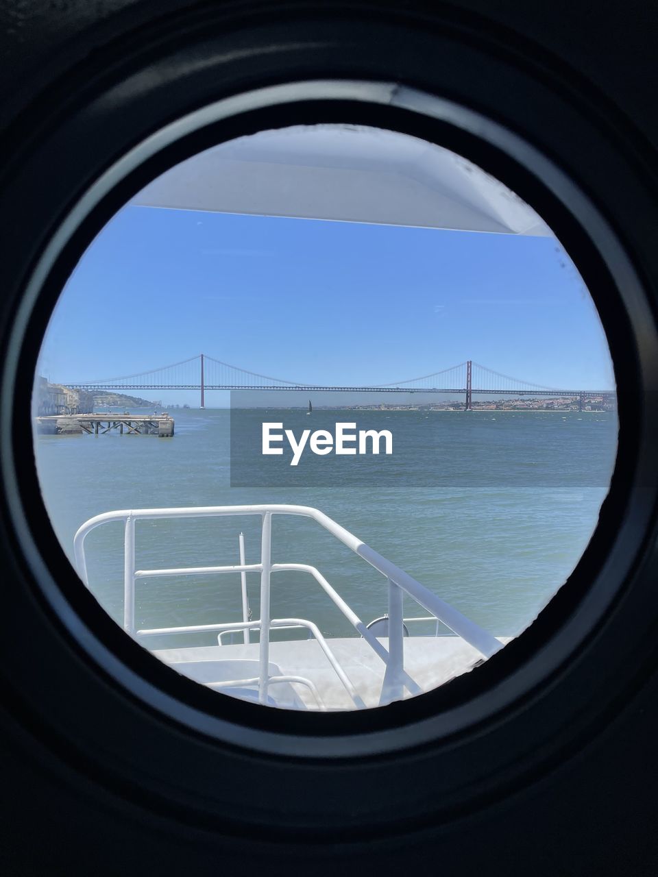 SEA SEEN THROUGH WINDOW