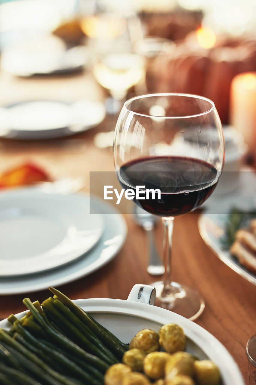 high angle view of food on table