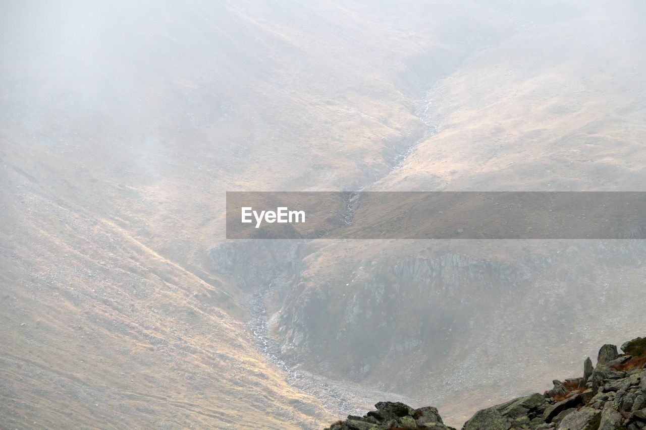 Aerial view of mountain range