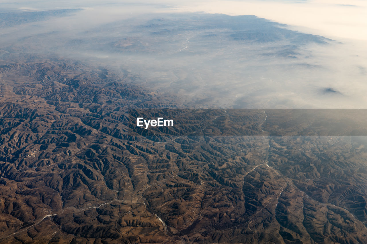 HIGH ANGLE VIEW OF AERIAL LANDSCAPE