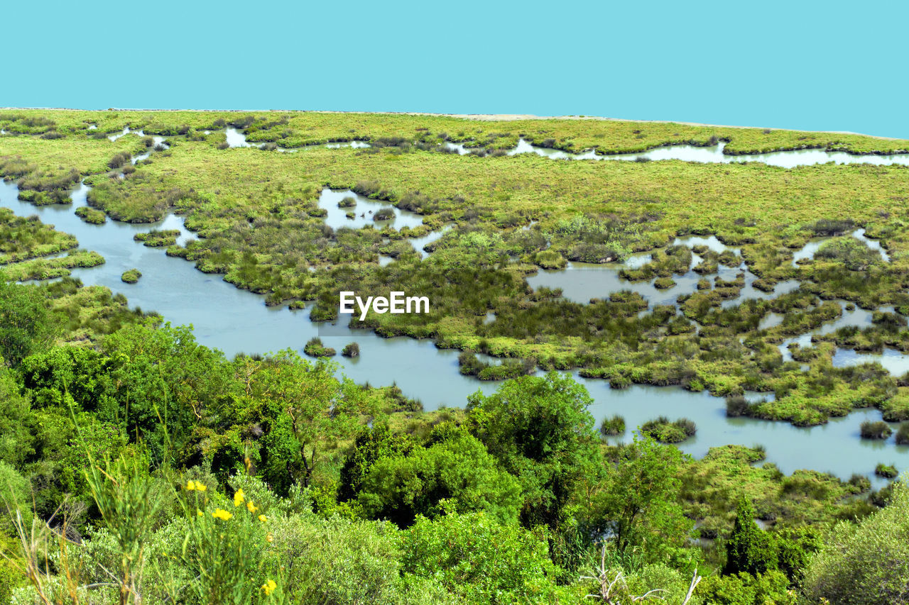 SCENIC VIEW OF LANDSCAPE AGAINST CLEAR SKY