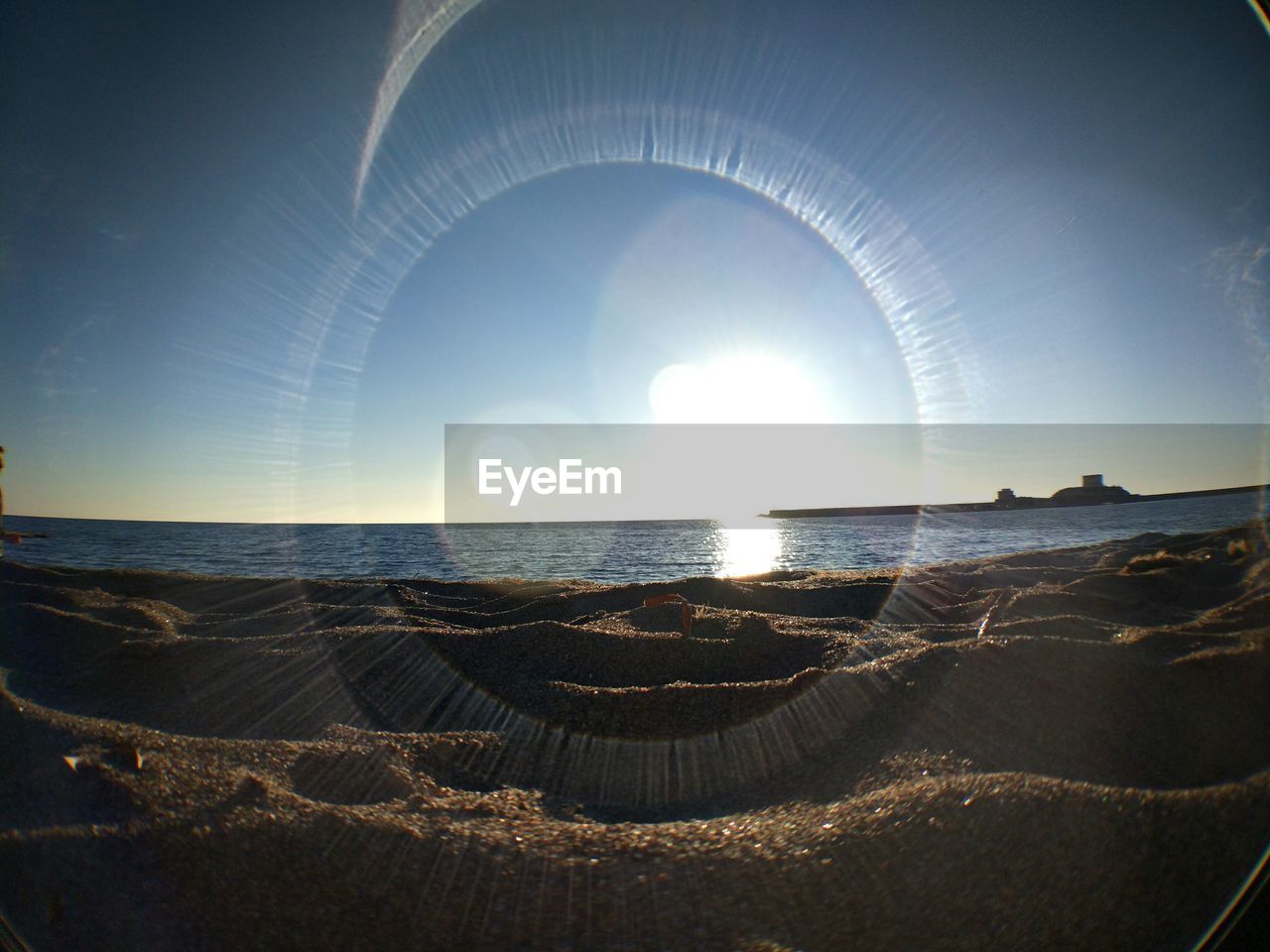 Panoramic view of beach against sky