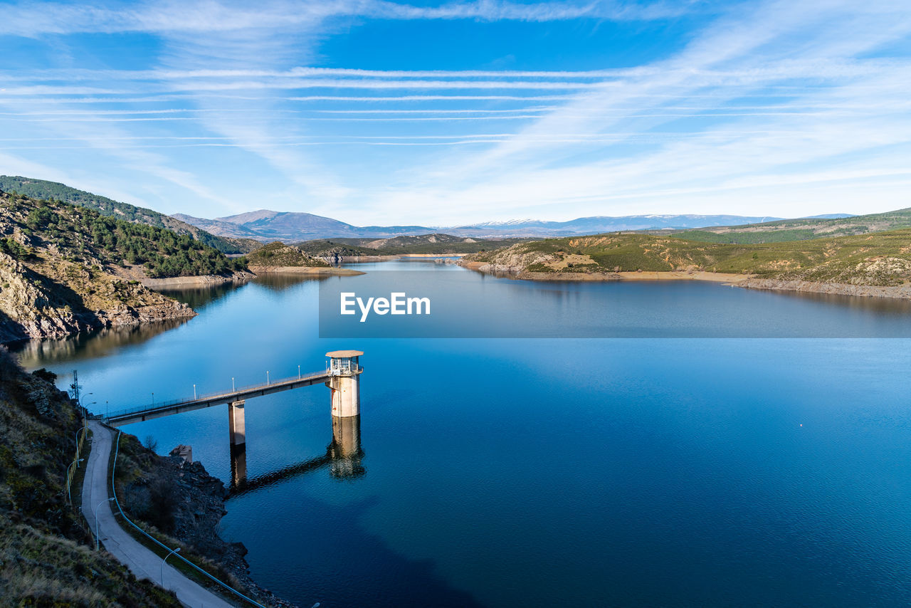 Reservoir dam of el atazar in madrid