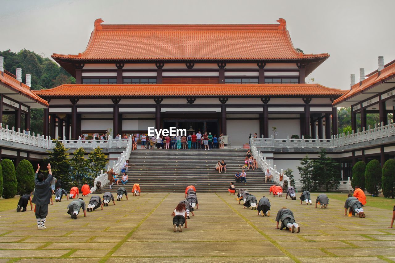 TOURISTS AT TEMPLE