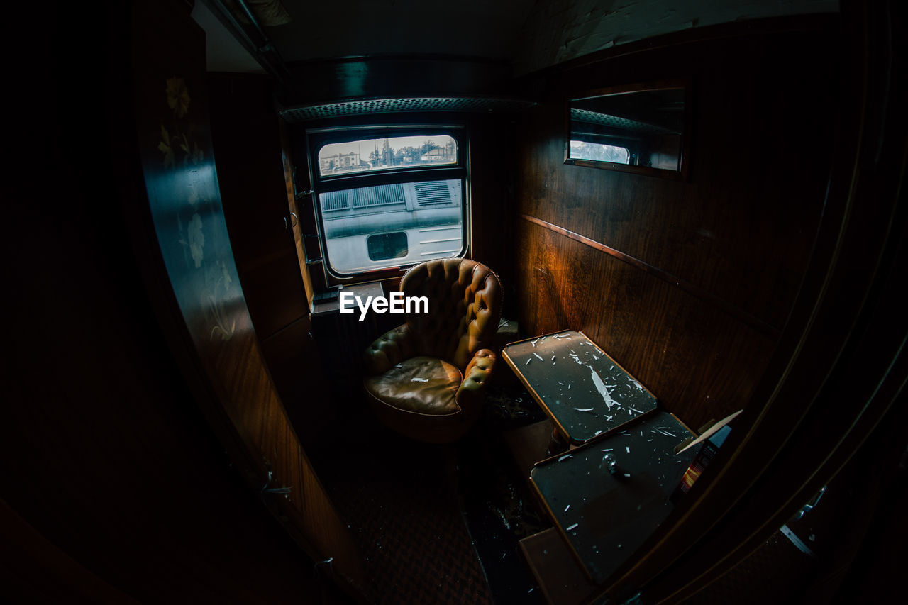 Interior of train