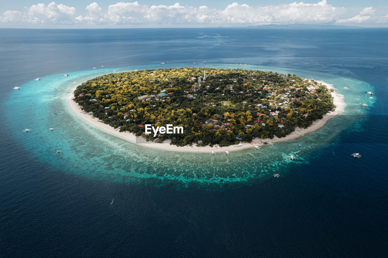 Aerial view of balicasag island 